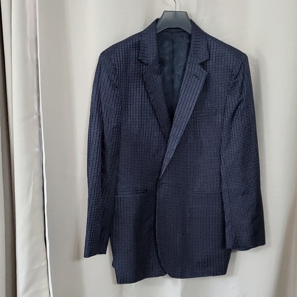 Favourbrook London sport coat 44R blue and black pattern excellent condition - Picture 1 of 7
